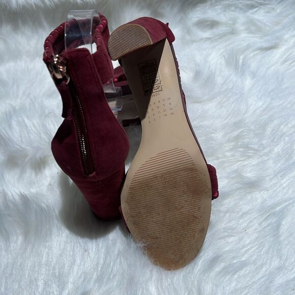 {WHBM}Nathalie Madder Suede/Leather Strappy Heels Size 10M.   B72 - Picture 11 of 11